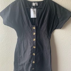 ASOS DESIGN Button Skater Dress